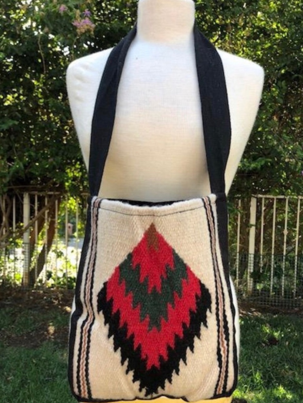 Wool Mexican Blanket Purse, Boho Bag, Shoulder Bag, Red,tan,black,green, Indian